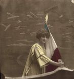 CPA Fantaisie Femme Gloire aux aviateurs Avion Militaria Draeau En route pour l'Alsace
