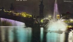 CPA Paris Exposition des Arts Decoratifs Vue De Nuit Pont Alexandre III