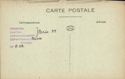 VINTAGE POSTCARD Paris d' Autrefois street Lhomond Balcony out of Wrought iron With Inititale