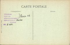 VINTAGE POSTCARD Paris d' Autrefois Street Vat Entered Of the Hotel De Magny Lacepede lived Botanical garden there