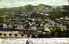 VINTAGE POSTCARD Bad Nauheim Train