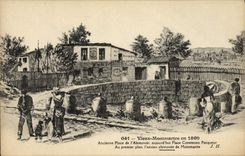 VINTAGE POSTCARD Paris Old Montmartre In Old Place Of the Aujourd Feeding trough Today Place Constanun Pecqueur Feeding trough
