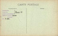 VINTAGE POSTCARD Paris D' Autrefois Street Censier Was Barracks with 18th