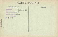 VINTAGE POSTCARD Paris D' Autrefois Street De Thorigny Hotel Thomas De Lisle President At the Large Automobile Council