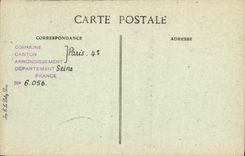 Calle de París D Autrefois de la POSTAL de la VENDIMIA del detalle del ayuntamiento de una bahía en el hotel de los arzobispos Of Sens