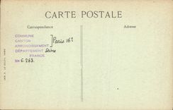 VINTAGE POSTCARD Paris D' Autrefois Street of Auteuil Hotel De Puscher Chardon Lagache lived there