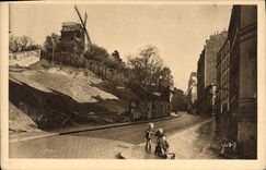 VINTAGE POSTCARD Paris the Mill of the Montmartre Wafer