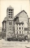 VINTAGE POSTCARD Paris Street Victor Saint Old masonry with the side of the church Saint Nicolas of the Hanging-post
