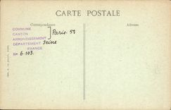 VINTAGE POSTCARD Paris D' Autrefois Street Saint Victor Hotel of Jacques Pyrard writer of Paris with 18th