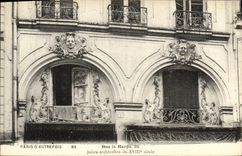 VINTAGE POSTCARD Paris D' Autrefois Street the Toothing-stone Pretty archivolts of 18th