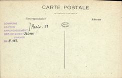 VINTAGE POSTCARD Paris D' Autrefois Street the Toothing-stone Pretty archivolts of 18th