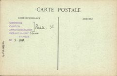 VINTAGE POSTCARD Paris Street of the Middle-class Francs Romery Hotel become Hotel of Breteuil