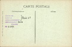 VINTAGE POSTCARD Paris D' Autrefois Old Street Of the Temple Hotel of the Ambassadors of Netherlands Beaumarchais