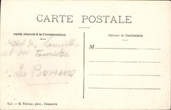 Cabaña del país de la POSTAL de la VENDIMIA del cource verde de las agujas de Arveyron y grueso