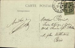 POSTAL Aix-les-Bains de la VENDIMIA el puerto grande o puerto de Puer el embarcadero y la atalaya