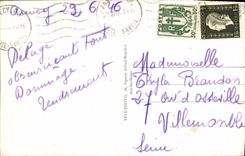 Lago Talloires Duingt annecy de la POSTAL de la VENDIMIA masivo de Beauges