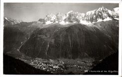 POSTAL Chamonix de la VENDIMIA y agujas