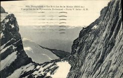 VINTAGE POSTCARD Dauphine the breach of Meije Seen from of the Duhamel pyramid