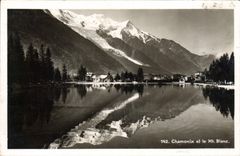 POSTAL MODERNA Chamonix y la TA blanca