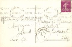 POSTAL MODERNA Chamonix y la TA blanca