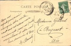 VINTAGE POSTCARD Aix les Bains Large Hotel Bernascon and Revard