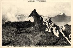 CPA Les Alpes De Savoie Sommet de L'Aigille de Polset et la dent arrachee