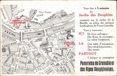 CPA Gernoble Jardin Des Dauphins Terrasse Dolle et les Alpes