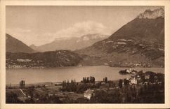 CPA Annecy Duingt L'Eglise Le Chateau Et Talloires