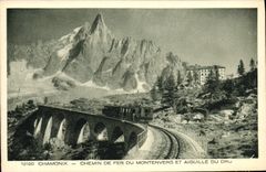 CPA Chamonix Chemin De Fer DU Montenvers Et Aiguille Du dru