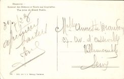 Cumbre de Chamonix de la POSTAL de la VENDIMIA de Grepons y de la ruta a las bicicletas