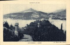 VINTAGE POSTCARD Annecy Duingt Lake