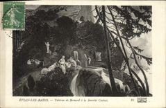 VINTAGE POSTCARD Evian Les Bains Table of Besnard to the Cachat Refreshment bar