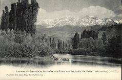 VINTAGE POSTCARD Surroundings of Grenoble the Alpine range Seen Of the Edges of Isere