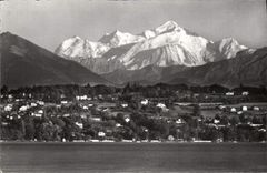 POSTAL MODERNA Ginebra vista Mont Blanc