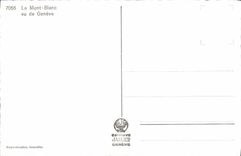 POSTAL MODERNA Ginebra vista Mont Blanc