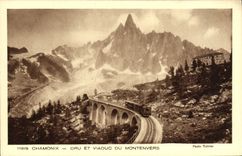 CPA Chamonix dru Et Viaduc Du Montenvers