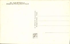 VINTAGE POSTCARD Paris International exhibition 1937 View taken of the house of Italy