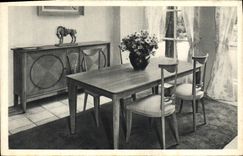 VINTAGE POSTCARD Even International exhibition 1937 Cours la Reine La dining room Horse