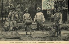 CPA Paris Jardin D'Acclimatation Caravane Indienne 