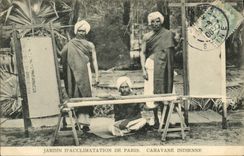 CPA Paris Jardin D'Acclimatation Caravane Indienne 