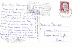 CPM St Savin sur Gartempe Le cahteau et l'eglise