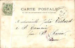 POSTAL Chatellerault de la VENDIMIA la puerta vieja del puente y de la fábrica de las municiones