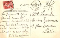 POSTAL Castle De Chambly de la VENDIMIA