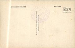 Taladro de la POSTAL de la VENDIMIA de la opinión de Compiegne del claro del armisticio en la parte inferior el monumento de la mañana de Militaria