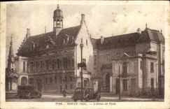 CPA Noyon L'Hotel de Ville Automobile