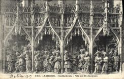 VINTAGE POSTCARD Amiens Cathedral Life of St Jacques