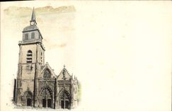 VINTAGE POSTCARD Abbeville the Church