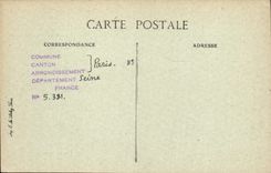 Calle de la POSTAL de la VENDIMIA del edifiee viejo de la carnicería del mercado del St Antonio Peiite de Faub de las monjas de la abadía real París