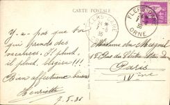 Folklore de Normandía del niño de la fantasía de la POSTAL de la VENDIMIA