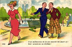 CPA Fantaisie Humour Femme 